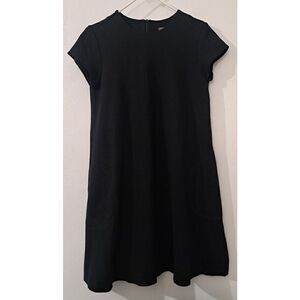 J Mclaughlin Womens Small Stretch Knit Flare Shift Dress Black Pockets